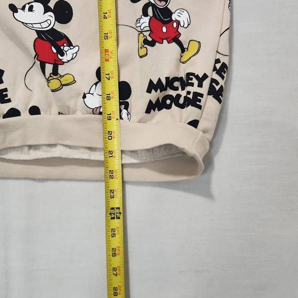 H&M X Disney Mickey Mouse Print Pullover Sweater Tan - Picture 7 of 8